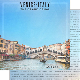 Venetië   - The Grand Canal - scrapbook papier