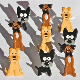 Dieren - Puppys 3 rassen 12 stuks hobby splitpennen