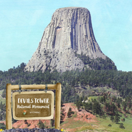 Devils Tower National Monument/ Wyoming  - 12x12 scrapbookpapier