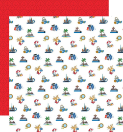 Carta Bella 6x6 paper pad Bon Voyage Cruise – dubbelzijdig scrapbookpapier 24 vellen