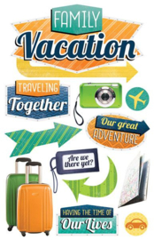 Family Vacation - 3D Scrapbook Stickers -