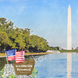 Washington DC - Monument- scrapbookpapier