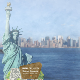 New York City Statue of Liberty  papier - 30.5 x 30.5 cm