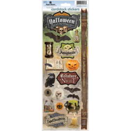 Scrapbook stickers met griezelige cardstock ontwerpen voor Halloween - Halloween Hauntings