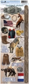 Rodeo Bull Riding Scrapbook thema stickers