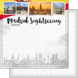 Madrid City Sights - dubbelzijdig scrapbook papier