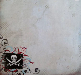 Pirate Life met doodskop - papier 12 inch