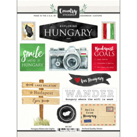 Country Stickers Hungary Hongarije 15x20 cm