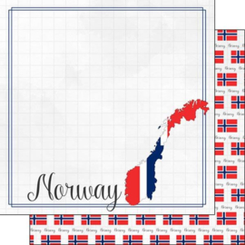 Noorwegen /Norway  - Adventure Border - scrapbook papier