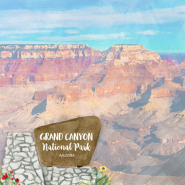 Grand Canyon National Park / Arizona - dubbelzijdig scrapbook papier