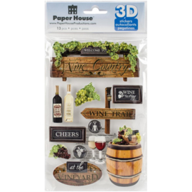 Paperhouse 3d sticker Wine Country