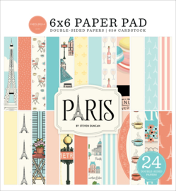 Parijs Scrapbook Papier 6x6 inch – 24 Dubbelzijdige Vellen