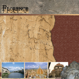 Italie Florence - Scrapbookpapier - 30.5 x 30.5 cm