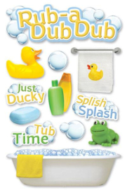 Scrapbook Stickers - 3D Rub a Dub Dub met 3D effect