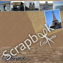 France Paris met foto's scrapbookpapier 30.5 x 30.5 centimeter