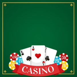 Las Vegas Casino dubbelzijdig papier  - 30.5 x 30.5 cm