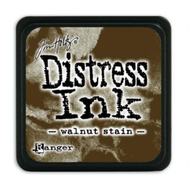 Mini  Distress inkt -  Tim Holtz Mini Distress Inkt - Walnut Stain - Inkt voor Authentieke Kaarten