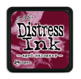 Aged Mahogany Mini Distress Inkt – Vintage Rood voor Kaarten & Scrapbooking