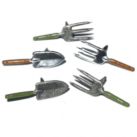 Tuingereedschap / Garden tools - assorti thema splitpennen 12 stuks