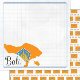 Bali - Adventure border - dubbelzijdig scrapbooking papier - 12 x 12 inch