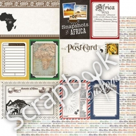 Africa was Memorable snapshots scrapbookpapier 30.5x30.5 cm