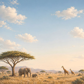 Africa Safari scrapbookpapier Shape Afrika 30.5x30.5 cm