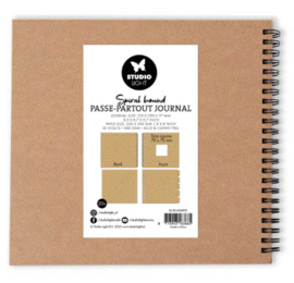 Kraft passe-partout Scrapbookalbum met 5 tabbladen  8×8"(20x20 cm) 25 vel