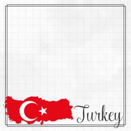 Turkey Adventure border - dubbelzijdig scrapbook papier