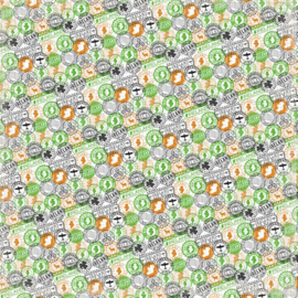Scrapbookpapier Ierland 15x15 cm – Klavertjes & Keltische Prints