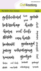 Feestelijke Bullet Journal Stempelset - CraftEmotions 10.5x14.8cm