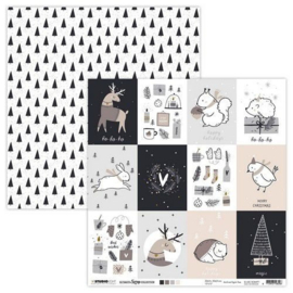 Ultimate Scrap Collection Studio Light - Labels-Tags: Dubbelzijdig Scrapbook papier (30.5 x 30.5 cm) met Afbeeldingen van verschillende labels en tags