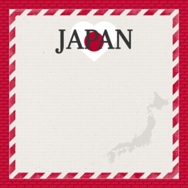 Japan Scrapbook Papier – 2 sets van  4 dubbelzijdig bedrukte  vellen = 8 dessins