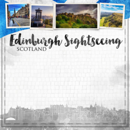 Edinburgh City Sights - dubbelzijdig scrapbook papier