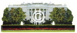 Witte Huis - stans decoratie - 11.5x5 cm