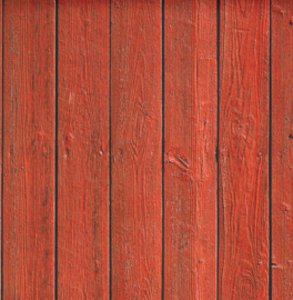 Amerikaanse Barn - achterzijde Houten planken  rood - 30,5 x 30,5 cm
