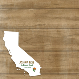 Joshua Tree National Park / California - dubbelzijdig scrapbook papier