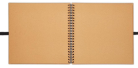 12x12" Kraft Groot Scrapbook Album: 40 Stevige Pagina's & Elegante Zwarte Spiraal - Perfect voor Creatieve Herinneringen