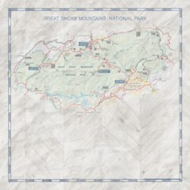 Great Smoky Mountains National Park  - dubbelzijdig scrapbook papier 12x12 inch