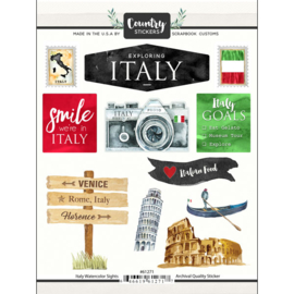 Country Stickers Italy Italië 15x20 cm