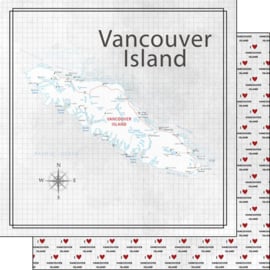 Vancouver Adventure map - dubbelzijdig scrapbook papier