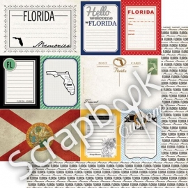 Florida - Journal - dubbelzijdig - 12x12 Papier - scrapbook customs