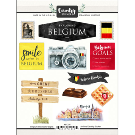Country Stickers Belgium België 15x20 cm