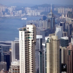 Hong Kong Wolkenkrabbers scrap papier