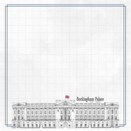 Buckingham Palace Adventure - Dubbelzijdig Scrapbook Papier 30.5 x 30.5 cm