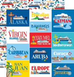 Carta Bella 6x6 paper pad Bon Voyage Cruise – dubbelzijdig scrapbookpapier 24 vellen