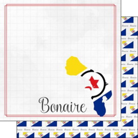 Bonaire - Adventure border - dubbelzijdig scrapbook papier - 12x12 inch