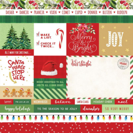 Scrapbook Papier - Merry and Bright Border-tags 30.5 x 30.5 centimeter