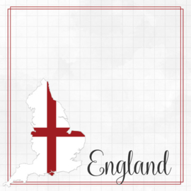 England Pride – Dubbelzijdig Scrapbookpapier met Vlag (30,5 x 30,5 cm)