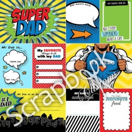 Superhero - papier dad journal - 30.5 x 30.5 centimeter