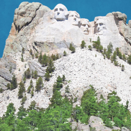 South Dakota Scrapbookpapier – USA Thema met Mount Rushmore & Prairie